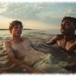 Zwei Twinks liegen im Fluss, weißer Twink mit sichtbarer Verdickung im Material.