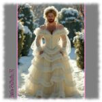 Ginger Men, Bartträger in weißem Kleid, großzügiges Dekolleté mit üppiger Brustbehaarung.