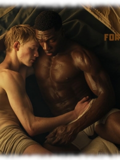 Zwei Twinks umarmen sich im Zelt liegend, die Hände suchen den lustvollen Hügel des jeweils anderen, Zwei Twinks umarmen sich im Zelt liegend, die Hände suchen den lustvollen Hügel des jeweils anderen,