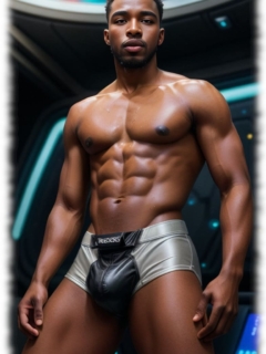 Attraktiver Twink mit muskulösem Oberkörper, in sinnlicher Pose und Beule in den Pants. Attraktiver Twink mit muskulösem Oberkörper, in sinnlicher Pose und Beule in den Pants.