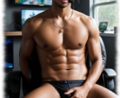 Ein frecher, junger Twink, der seinen Körper in der Kameraausrichtung verführt. Ein frecher, junger Twink, der seinen Körper in der Kameraausrichtung verführt.