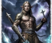 Junger Elfenkrieger, präsentiert stolz seinen durchtrainierten Körper. Junger Elfenkrieger, präsentiert stolz seinen durchtrainierten Körper.