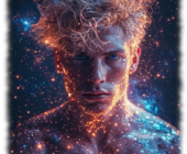 Portrait Space-Men in Sternenstaub gehüllt im Universum. Portrait Space-Men in Sternenstaub gehüllt im Universum.