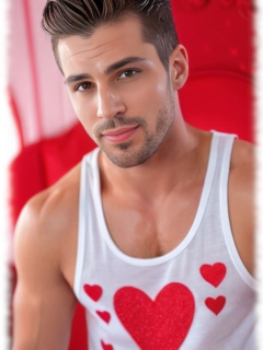 Portrait, Mann mit 3-Tage Bart in weißem T-Shirt. Portrait, Mann mit 3-Tage Bart in weißem T-Shirt.