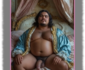 Mann mit rundem Männerbauch, sanft beleuchtet über prallem Wanderer zwischen Welten. Mann mit rundem Männerbauch, sanft beleuchtet über prallem Wanderer zwischen Welten.