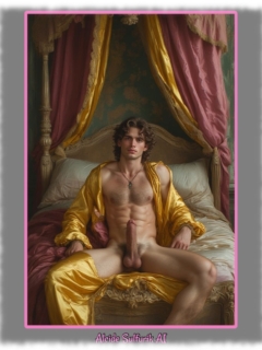 Junger Lockenkopf unter Baldachin liegend, Beine breit, massive Granitsäule der Lust und pralle Flammenäpfel. Junger Lockenkopf unter Baldachin liegend, Beine breit, massive Granitsäule der Lust und pralle Flammenäpfel.