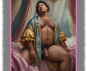 Männliche Rundungen, ausgebreitet auf rosa Stoff, asiatischer Mann mit ausgeprägtem Zeiger der Sehnsucht. Männliche Rundungen, ausgebreitet auf rosa Stoff, asiatischer Mann mit ausgeprägtem Zeiger der Sehnsucht.