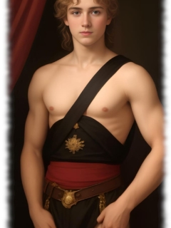 Junger Mann im Portrait, Bekleidung gibt Blick auf die Brust frei. Junger Mann im Portrait, Bekleidung gibt Blick auf die Brust frei.