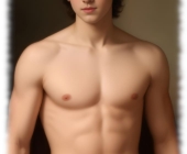 Junger Mann im Portrait, über Gürtel haarige Grenze zur Lust erkennbar. Junger Mann im Portrait, über Gürtel haarige Grenze zur Lust erkennbar.